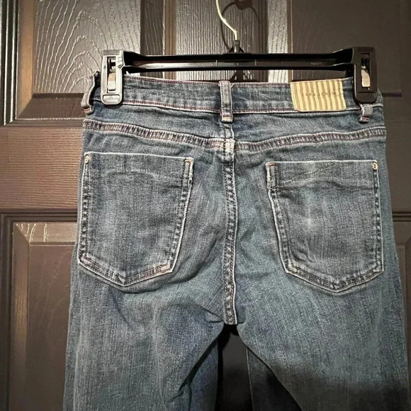 ZARA Skinny Jeans Blue Distressed Hi-Rise Size 2 - Picture 3 of 9